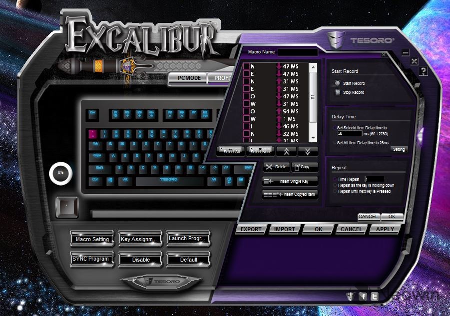 Tesoro Excalibur: bàn phím cơ giá mềm