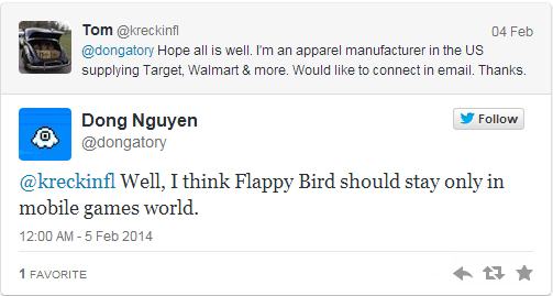 Tác giả Flappy bird phản ứng thế nào trước sự thành công của mình?