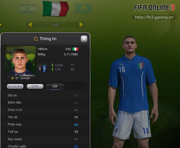 FIFA online 3: chơi mode World Cup với tuyển Italia