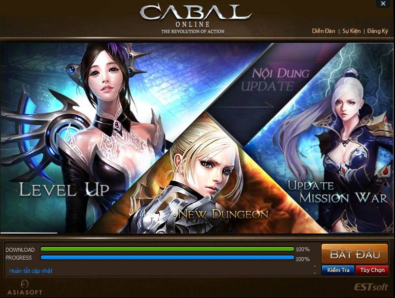 Cabal cho game thủ tải game để chuẩn bị Closed Beta