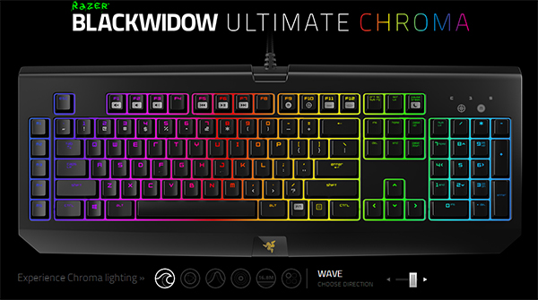 Razer Blackwidow Ultimate Chroma: bàn phím “tắc kè bông”