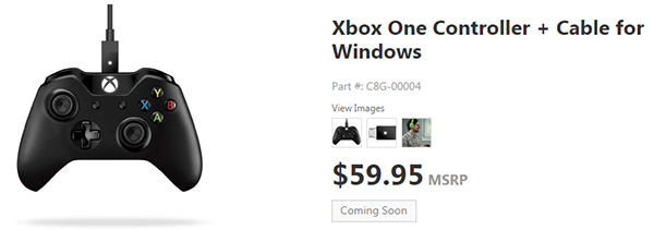 Microsoft cung cấp tay cầm Xbox One cho game thủ PC