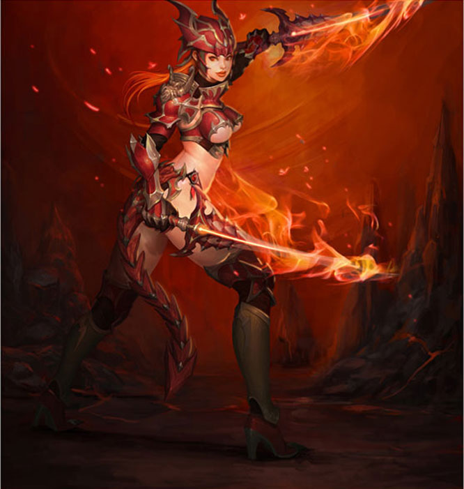 Cosplay nhân vật Elyuin gợi cảm từ game Kingdom Under Fire Online
