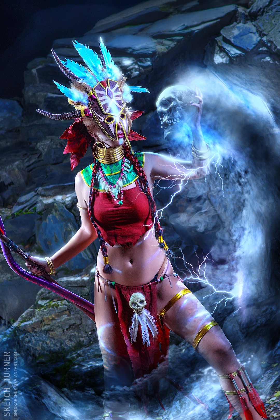 Cosplay game Blizzard: Witch Doctor vs Kerrigan