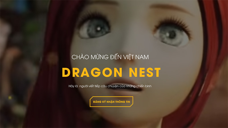 VGG xác nhận phát hành game Dragon Nest bằng cách mở trang chủ