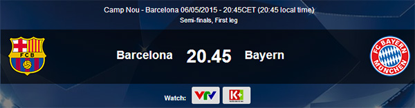 Bán kết C1: Barca vs Bayern – Trận “siêu kinh điển” Tiki-taka