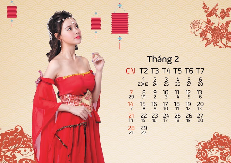 Midu cá tính trong bộ lịch 2016 của Thương Khung Chi Mộng