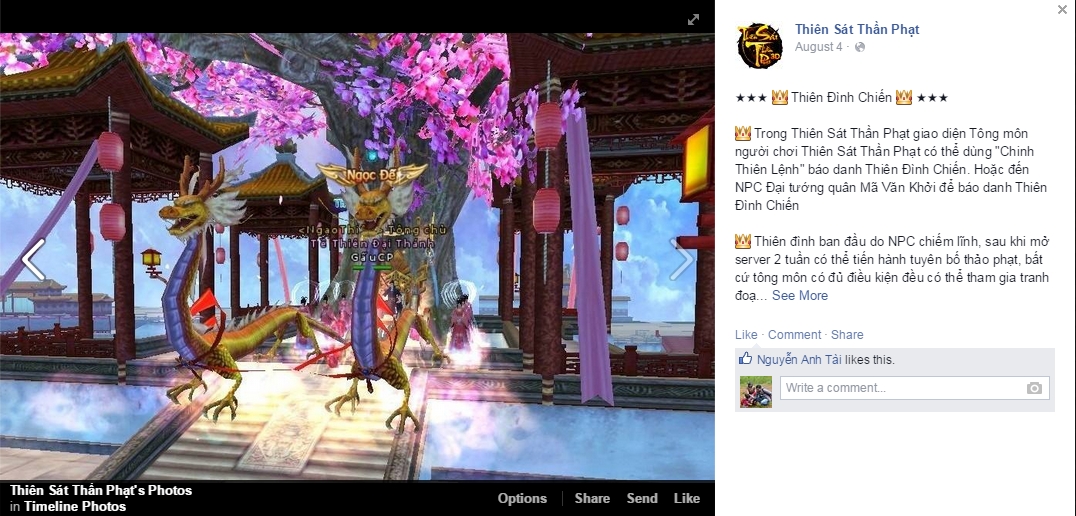 Fanpage Thiên Sát Thần Phạt tự 'tố cáo' khi đăng ảnh của game Ngộ Không 3D