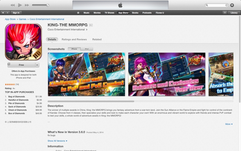 King online 2 lọt vào top 10 Appstore Bắc Mỹ