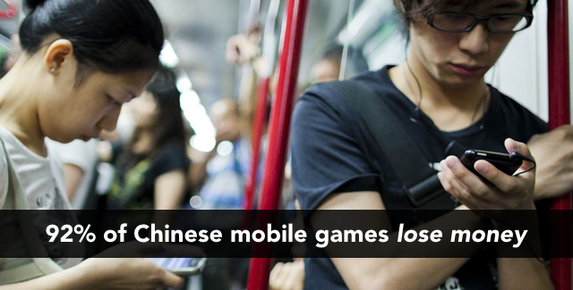 92% game di động Trung Quốc thua lỗ