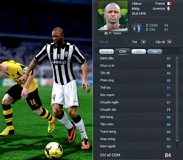 FIFA Online 3: Vì sao Patrick Vieira cực 'hot' trên thị trường chuyển nhượng?