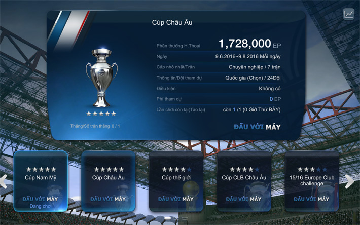FIFA Online 3: Hướng dẫn cách cày tiền Cup Châu Âu và Nam Mỹ