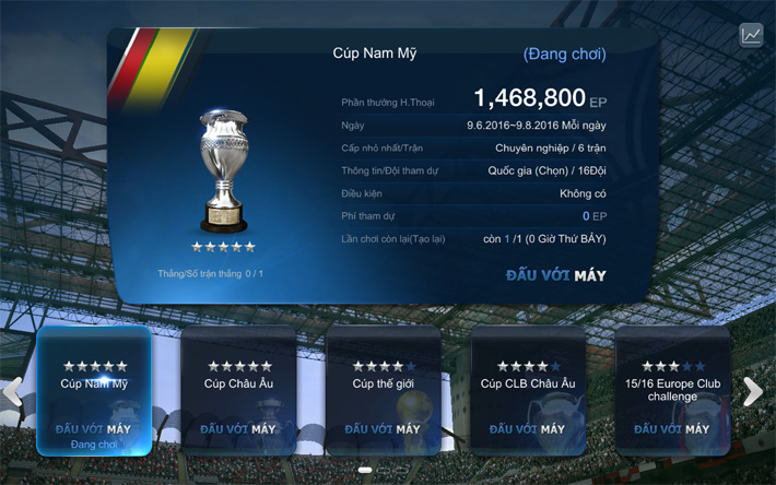FIFA Online 3: Hướng dẫn cách cày tiền Cup Châu Âu và Nam Mỹ