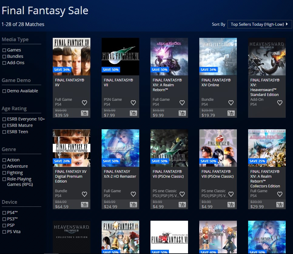 Kỉ niệm tròn 30 tuổi, game Final Fantasy giảm giá mạnh trên Steam và PS Store