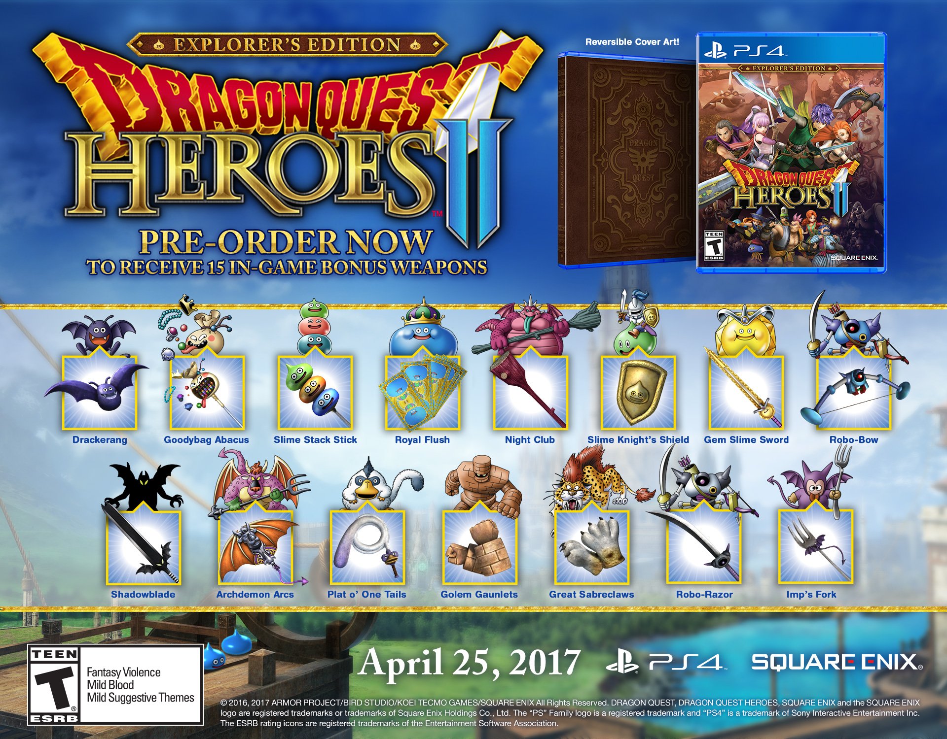 Dragon Quest Heroes II tung trailer mới, lên PC và PS4 vào tháng 4