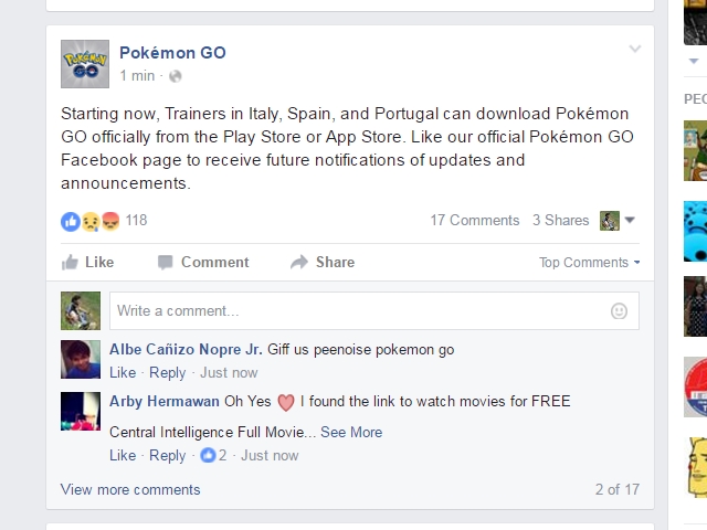 pokemon phát hành tại ba quốc gia