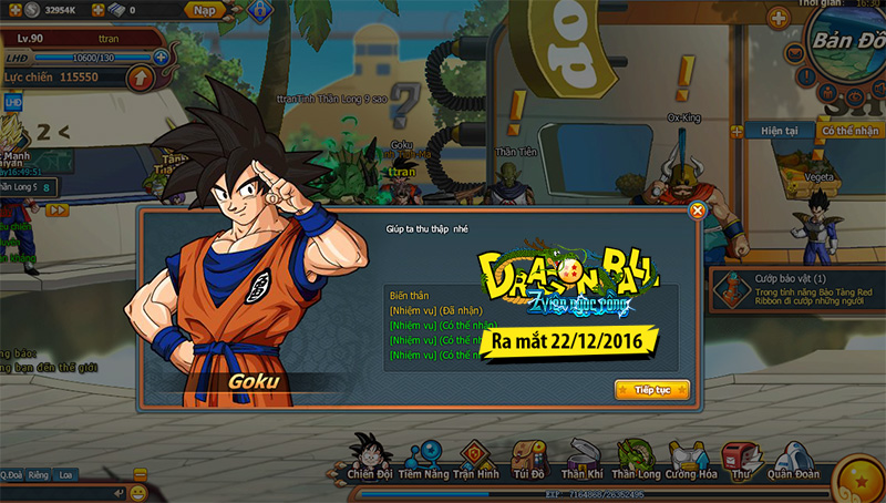 Vũ Cực, Dragon Ball Web và Cbal Mobile