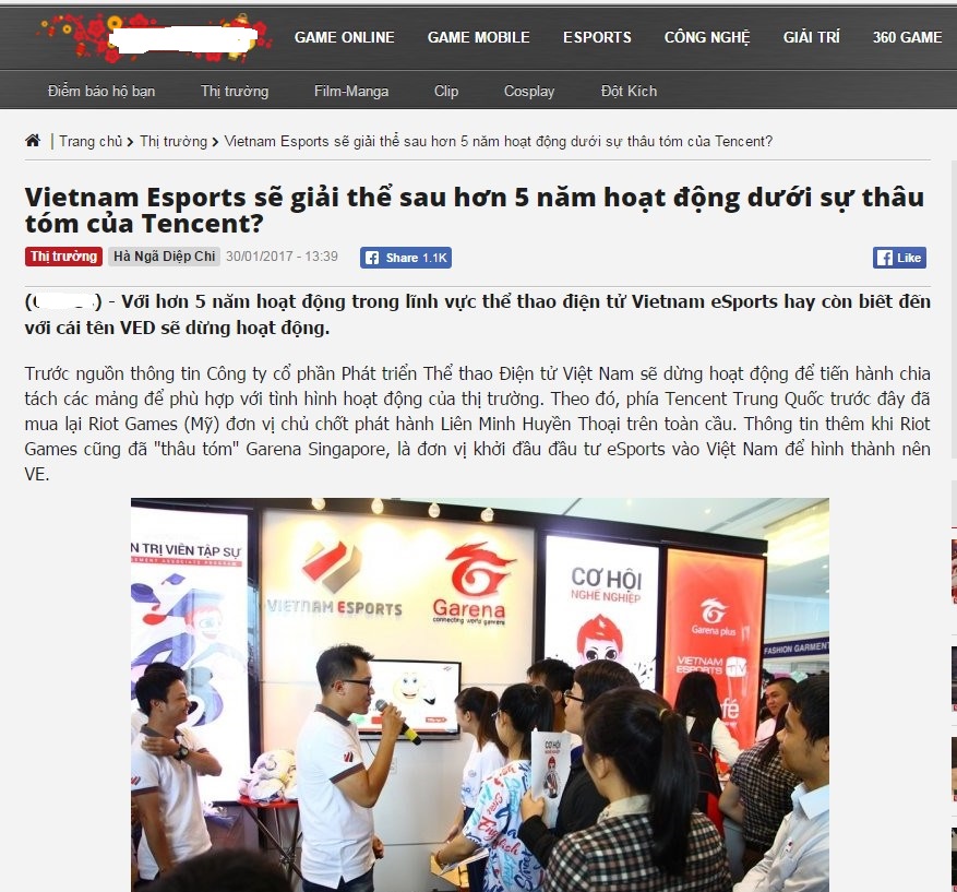 Vietnam eSports: 'Thông tin dừng hoạt động là không chính xác'