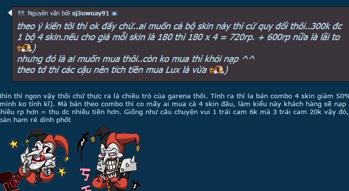 LMHT: 'Lạ đời' với kiểu mua trang phục bằng cách nạp theo mốc RP