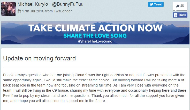 LMHT: Bunny FuFuu và Rush rời Cloud9