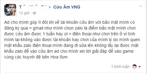 Cửu Âm VNG đang khiến người chơi thất vọng