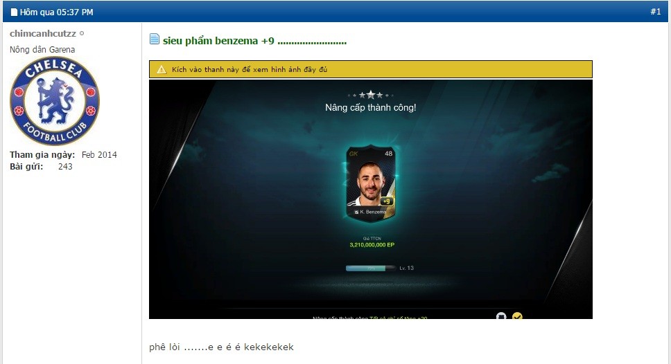 FIFA Online 3: Ép thành công thẻ Benzema + 9
