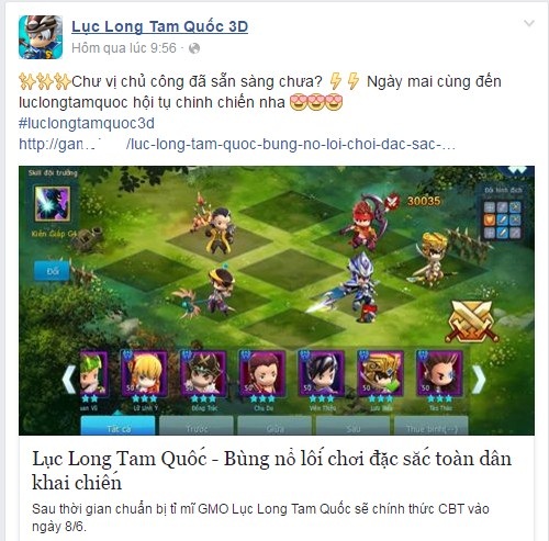 Lục Long Tam Quốc 3D game lậu