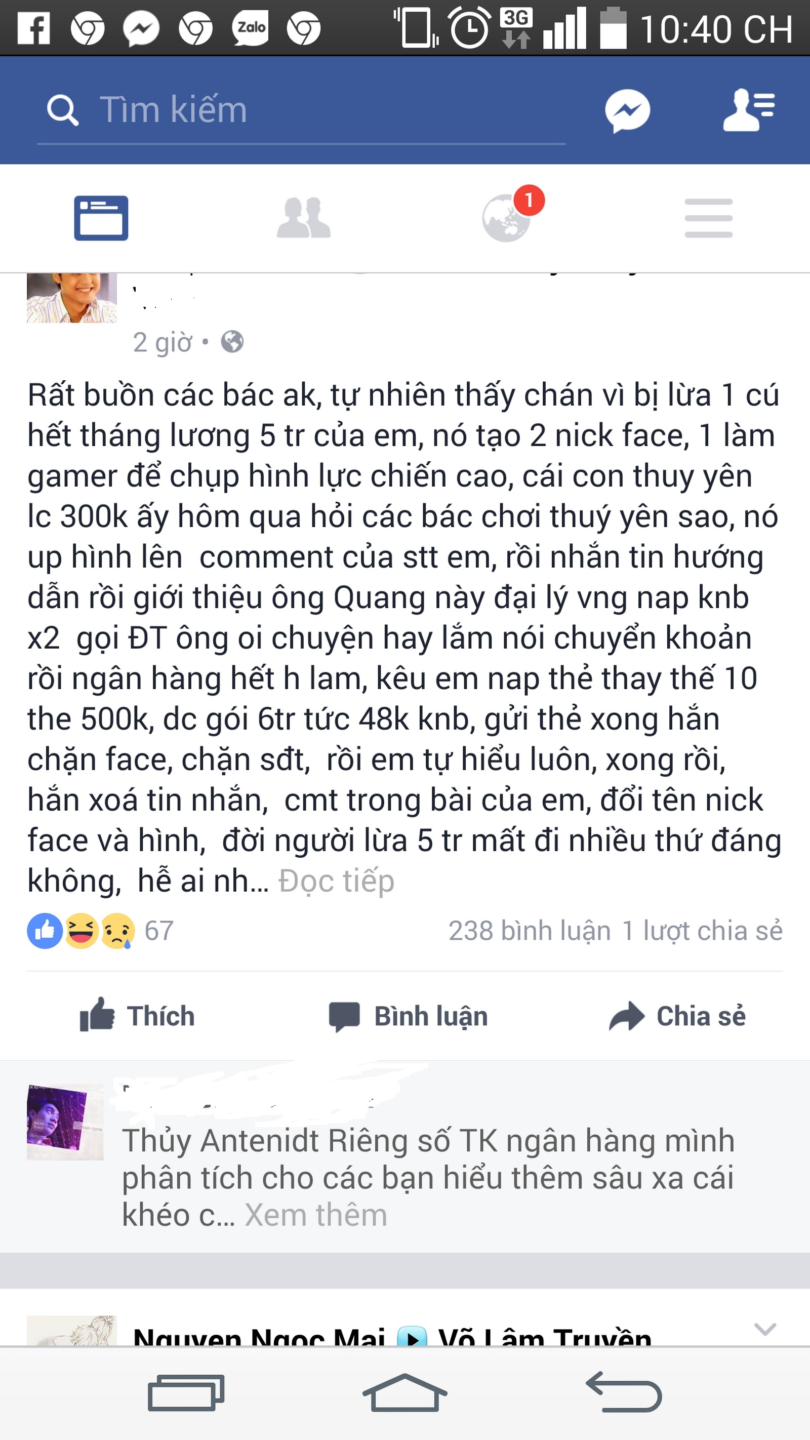 Võ Lâm Truyền Kỳ Mobile : Tình trạng lừa đảo đang ngày càng trậm trọng