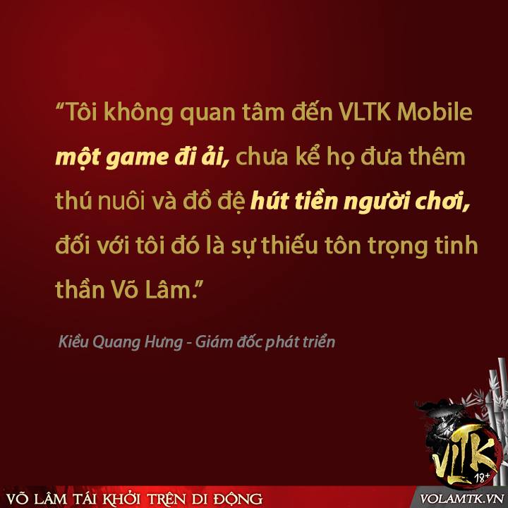 Giám đốc phát triển VTC Mobile công khai chỉ trích game của NPH VNG