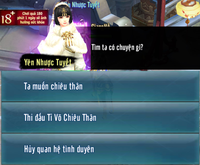 Võ Lâm Truyền Kỳ Mobile đã cho phép game thủ 'Tỷ võ Chiêu thân'