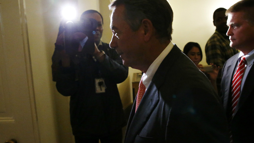 Chủ tịch Hạ viện Mỹ John Boehner ngày 25.9 bất ngờ tuyên bố sẽ từ chức vào cuối tháng 10 tới - Ảnh: Reuters