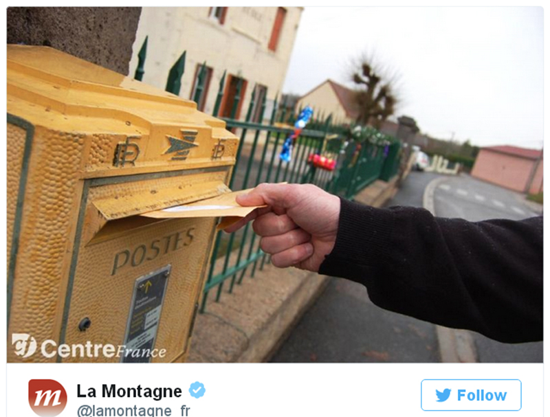 Một bưu điện ở Pháp - Hình minh hoạ: Ảnh chụp màn hình báo Le Dauphine