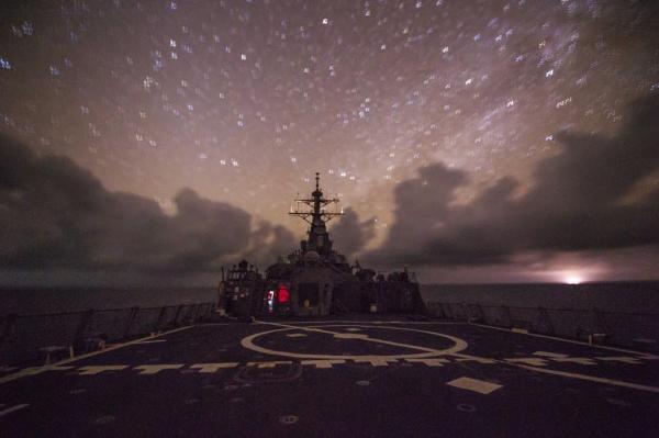 Tàu USS Fitzgerald trong một chuyến đi ngang Biển Đông - Ảnh: Hải quân Mỹ