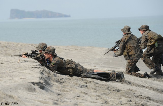 Một cuộc tập trận chung cuả quân đội Philippines và Mỹ - Ảnh: AFP