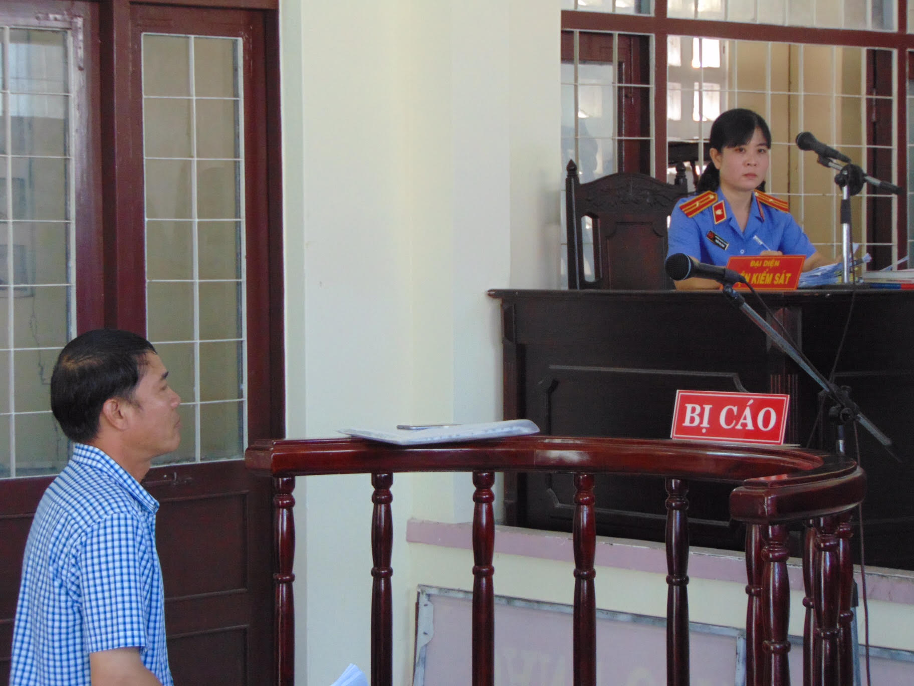  Bị cáo Nguyễn Minh Thế tại phiên tòa sơ thẩm đầy tranh cãi - Ảnh: Nguyễn Long