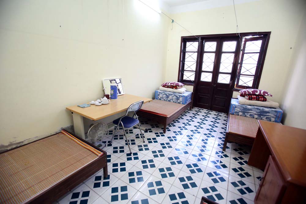 Phòng dành cho người vô gia cư tại ký túc xá Trường ĐH Kinh tế quốc dân (Hà Nội) - Ảnh: Ngọc Thắng