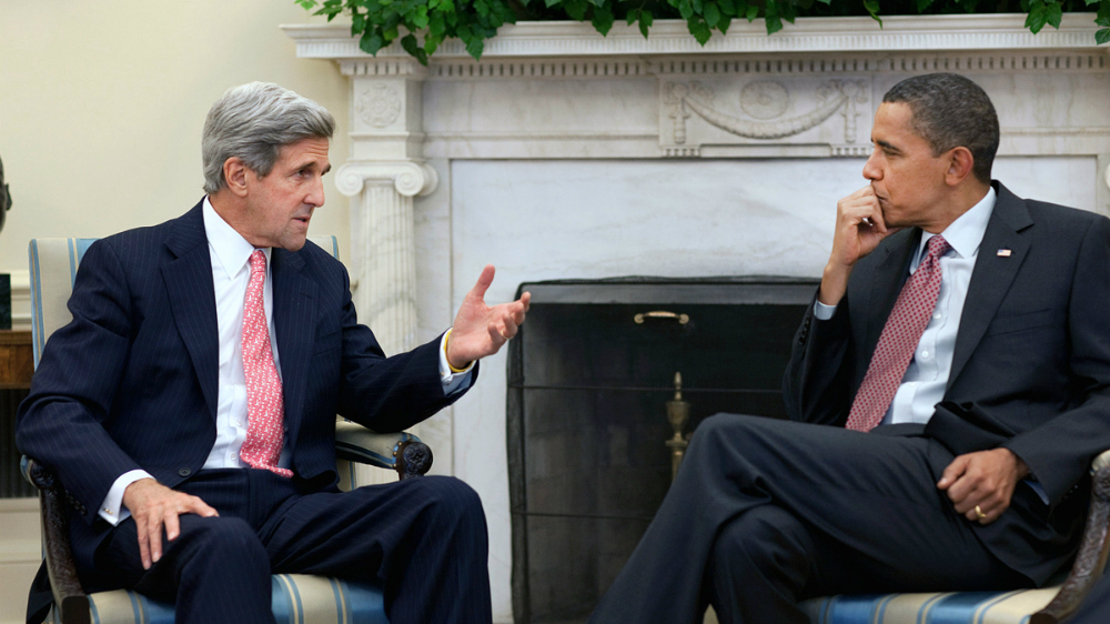 Tổng thống Mỹ Barack Obama và Ngoại trưởng John Kerry - Ảnh: Reuters