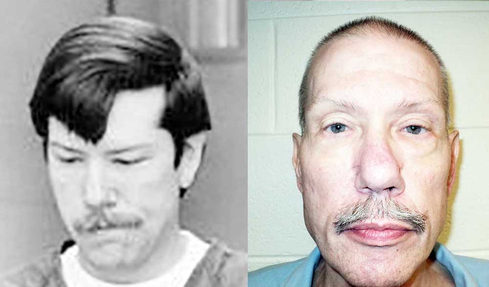 Ông Keith Harward lúc bị khởi tố năm 1983 (ảnh trái) và hiện nay - Ảnh: Daily Press/Reuters
