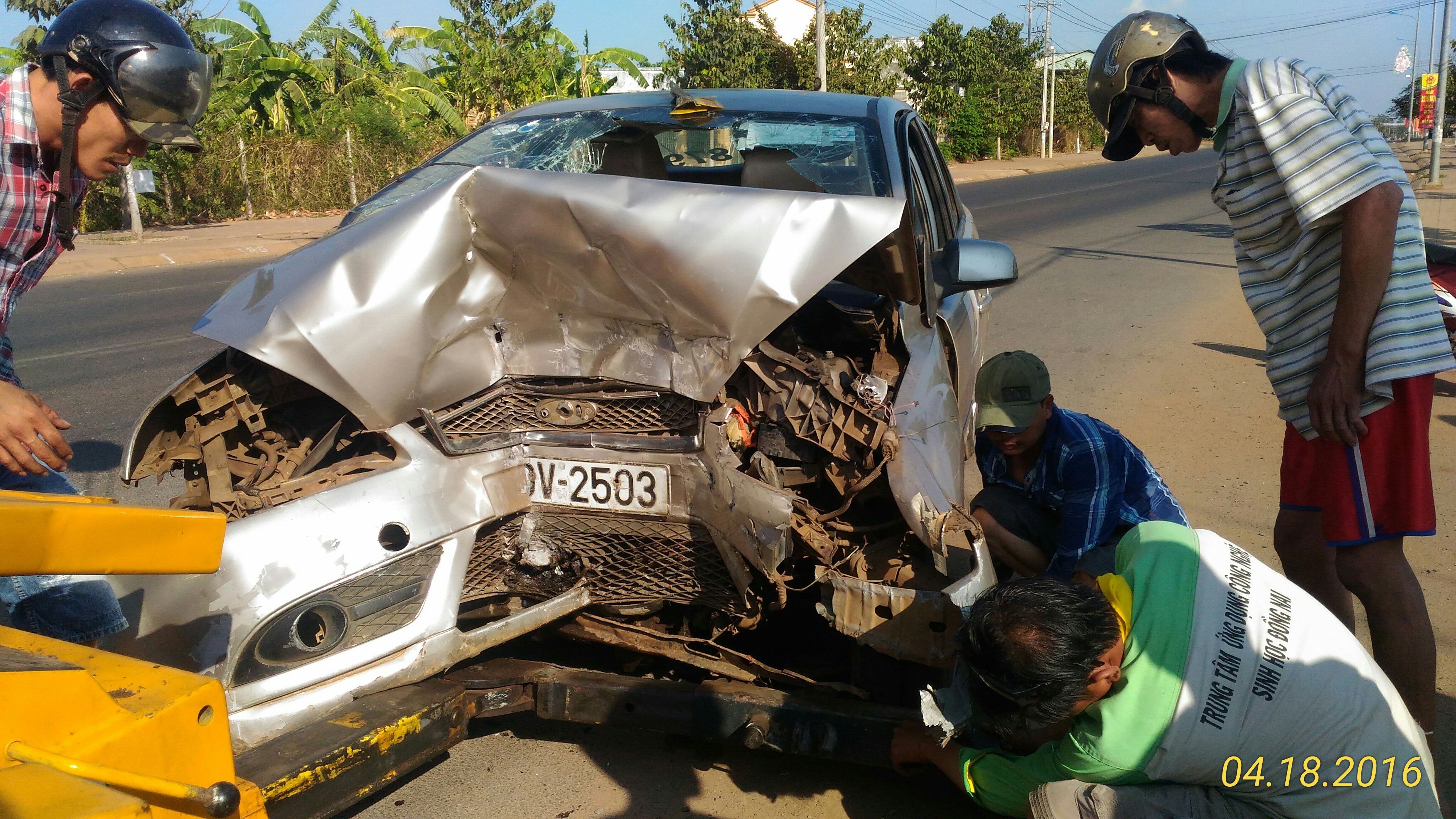 Hiện trường vụ tai nạn -  Ảnh: Trung Nguyên