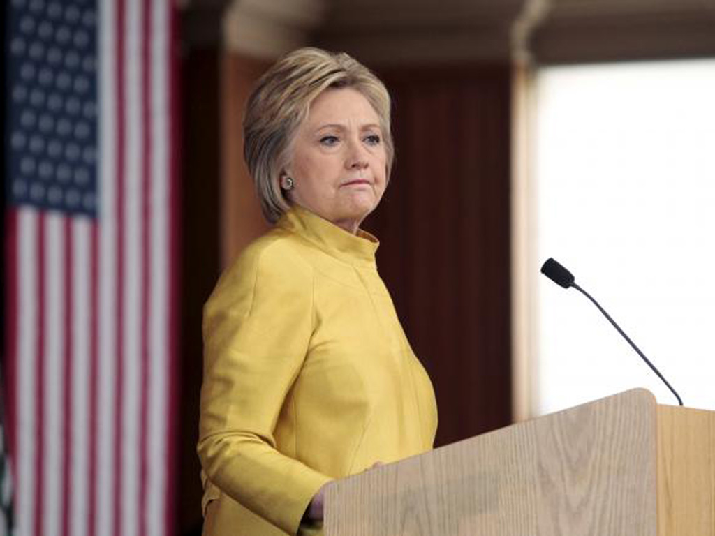 Bà Clinton tại Đại học Stanford, bang California ngày 23.3.2016 - Ảnh: Reuters