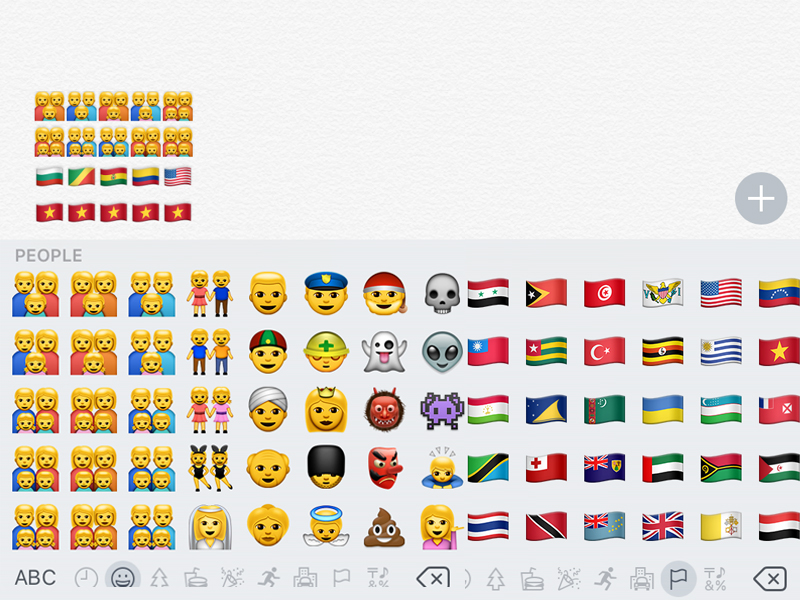 Một số emoji mới được bổ sung trên iOS 9 - Ảnh chụp màn hình 