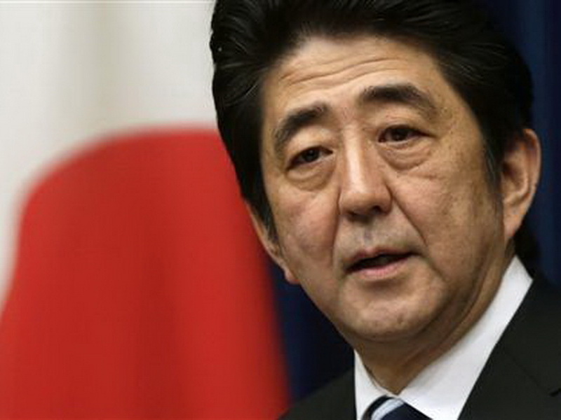 Thủ tướng Nhật Shinzo Abe phát biểu tại một sự kiện ở New York ngày 27.9 - Ảnh: Reuters 