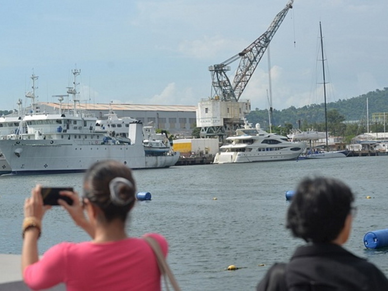 Vịnh Subic (Philippines), nơi chiếc du thuyền Europa lẽ ra đã phải có mặt vào ngày 5.10 - Ảnh: Reuters