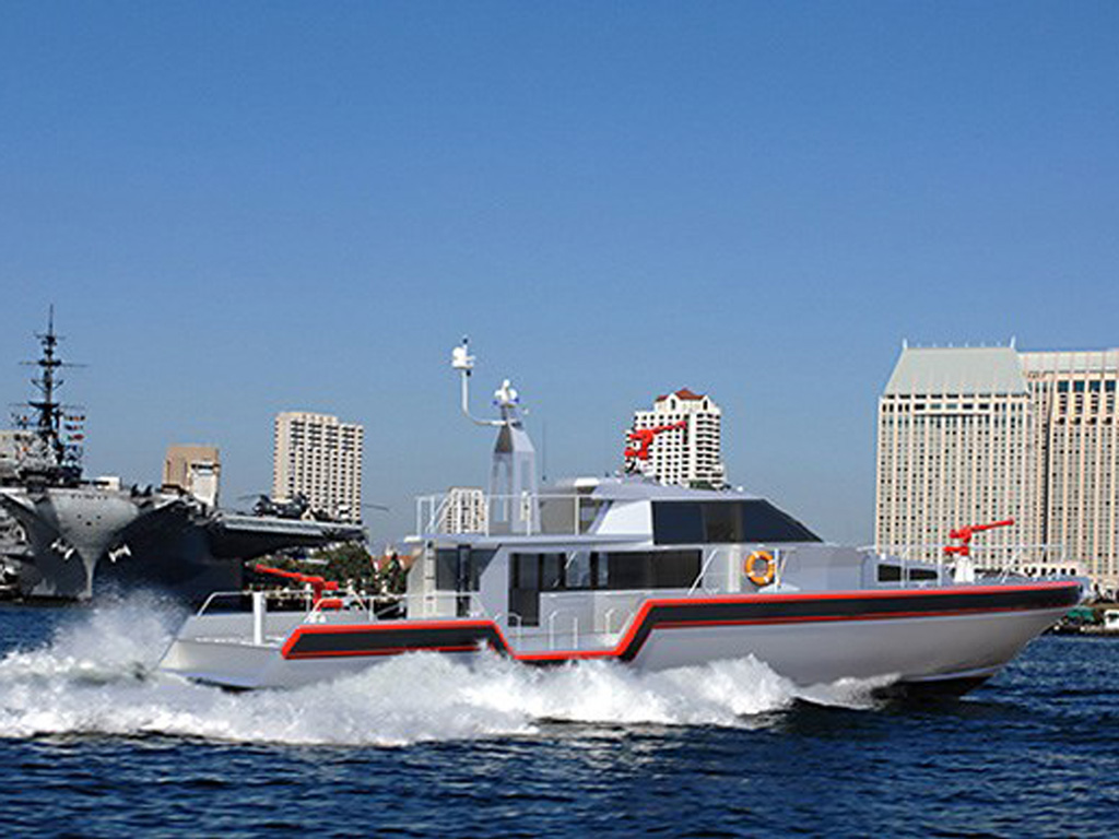 Một tàu tuần tra cao tốc kiêm chữa cháy Metal Shark lớp Defiant 75 (dài 22,8 m) của Tuần duyên Mỹ. Loại tàu này được Mỹ viện trợ cho CSB Việt Nam - Ảnh: Tuần duyên Mỹ