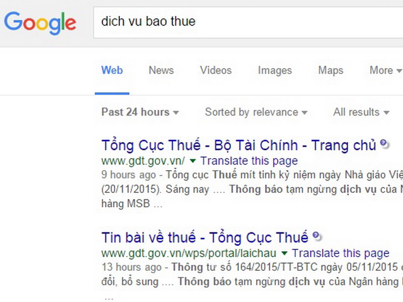 “Dich vu bao thue” là từ khóa tiếng Việt được tìm kiếm nhiều thứ nhì thế giới, theo Alexa - Ảnh chụp màn hình