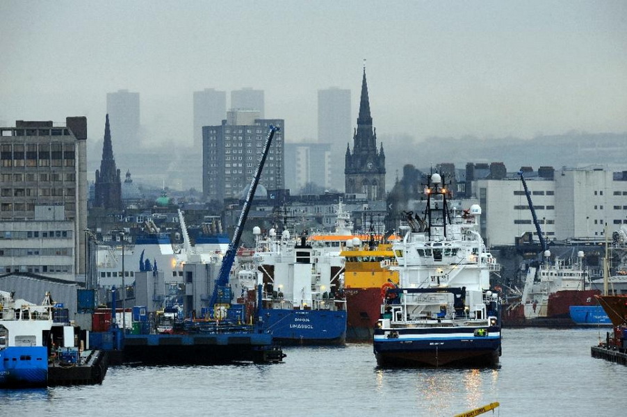Thành phố dầu mỏ Aberdeen, miền đông Scotland - Ảnh: AFP 