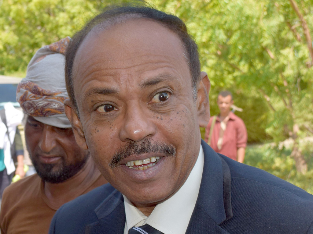 Thống đốc vùng Aden, Jafaar Mohammed Saad đến dự 1 sự kiện ở Aden ngày 24.10.2015 - Ảnh: AFP