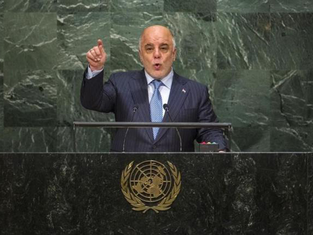 Thủ tướng Iraq, Haider al-Abadi tại diễn đàn Liên Hiệp Quốc ngày 30.9.2015 - Ảnh: Reuters