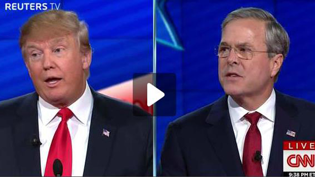 Tỉ phú Donald Trump gọi Jeb Bush là “ngốc như hòn đá” - Ảnh: Reuters