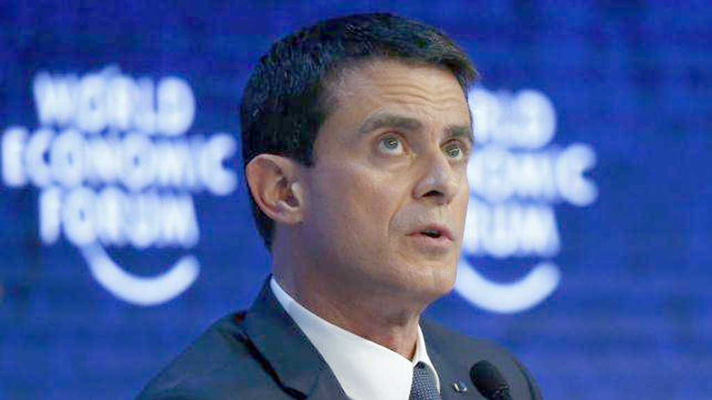 Thủ tướng Pháp Manuel Valls tại  Diễn đàn Kinh tế Thế giới ở Davos (Thuỵ Sĩ) ngày 21.1 - Ảnh: Reuters